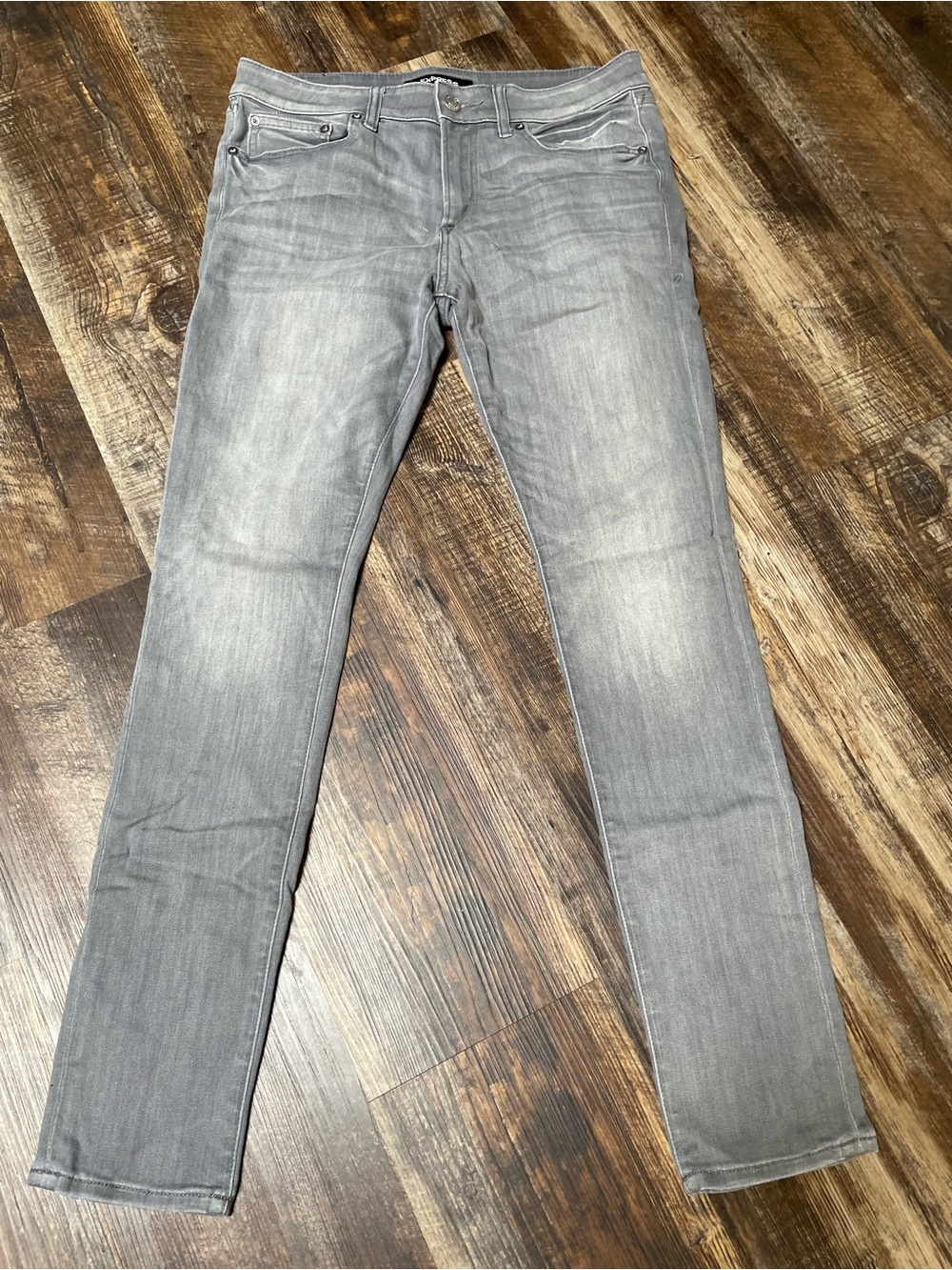 Express Men's Super Skinny Jeans in Faded Gray